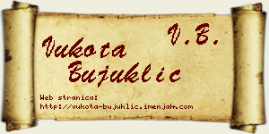 Vukota Bujuklić vizit kartica
